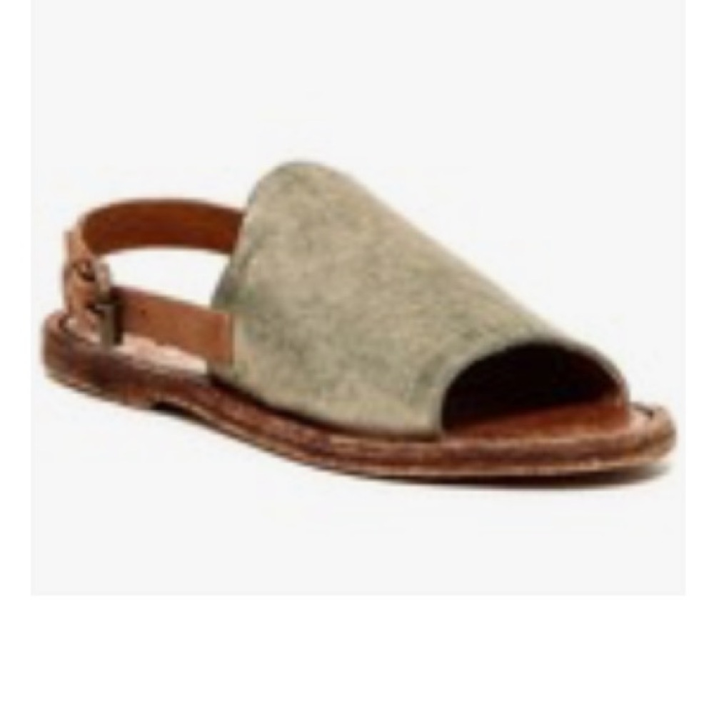 Matisse Distressed Turquoise Gold Slide Sandal